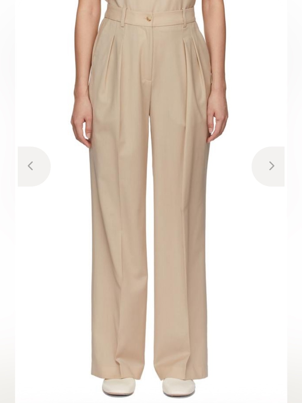 Loulou Studio Khaki Sbiru Pleated Chino Pants xs
